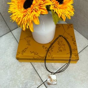 STUNNING Shell Pendant on Glass Beaded Necklace